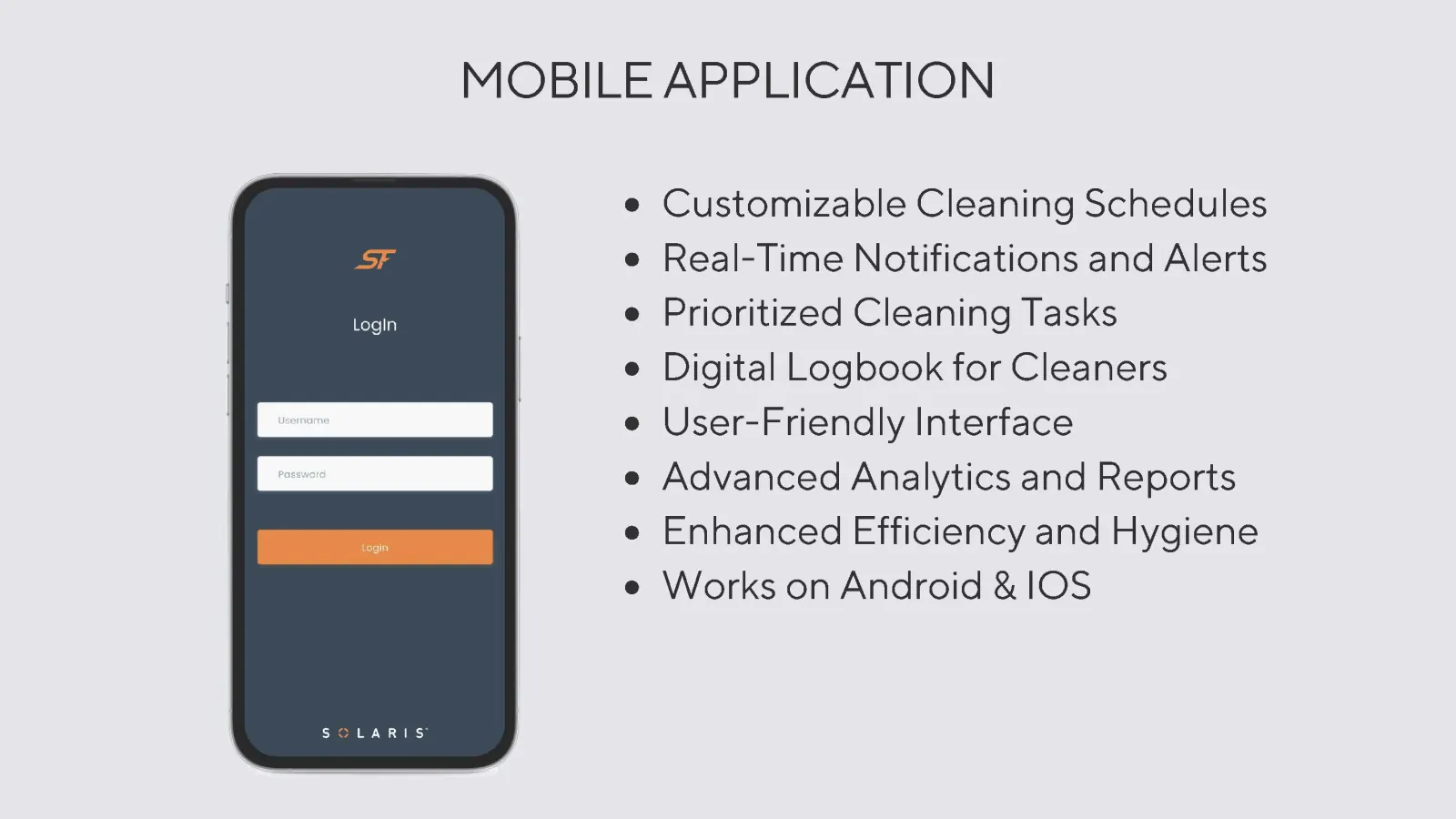Feedbick mobile application for cleaners and facility teams